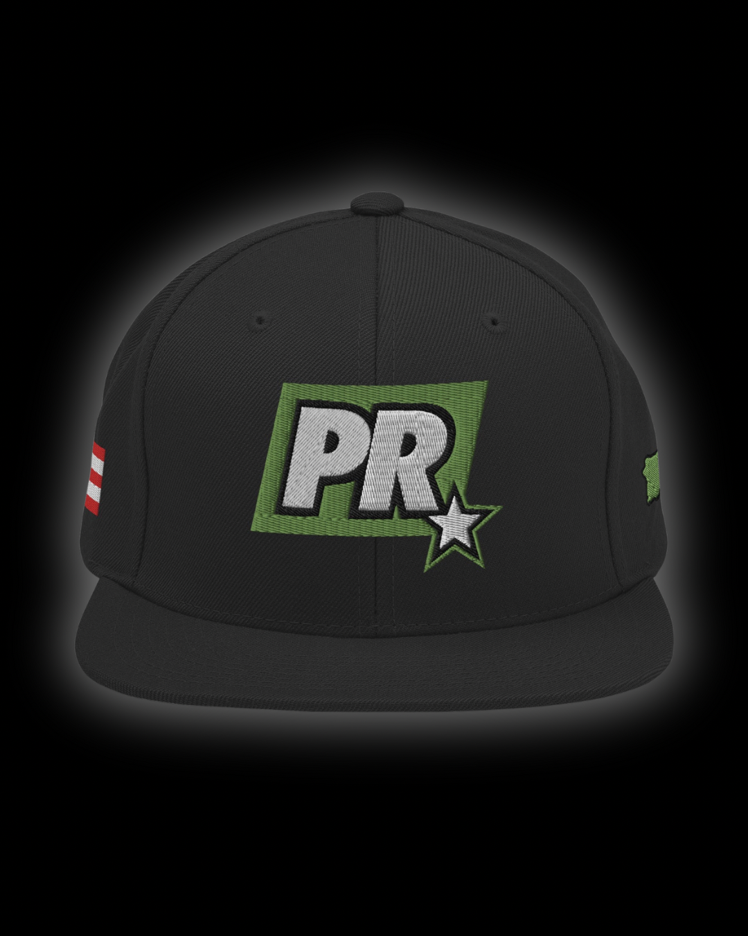 PR STAR GREEN Snapback Hat