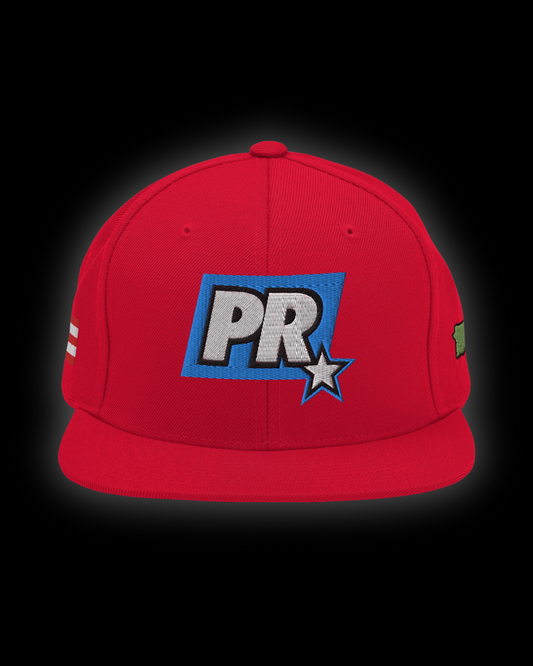 PR STAR ALL RED Snapback Hat