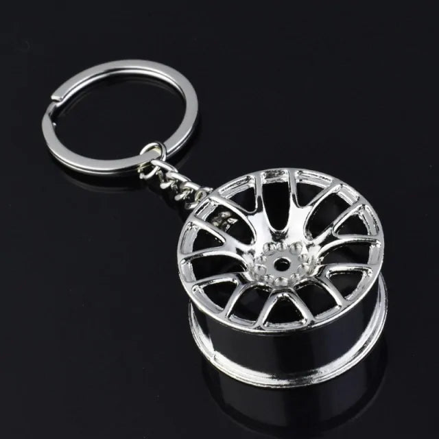 Metal Car Wheels Keychain