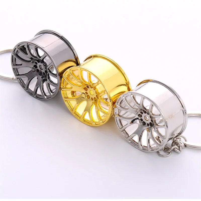 Metal Car Wheels Keychain