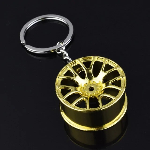 Metal Car Wheels Keychain