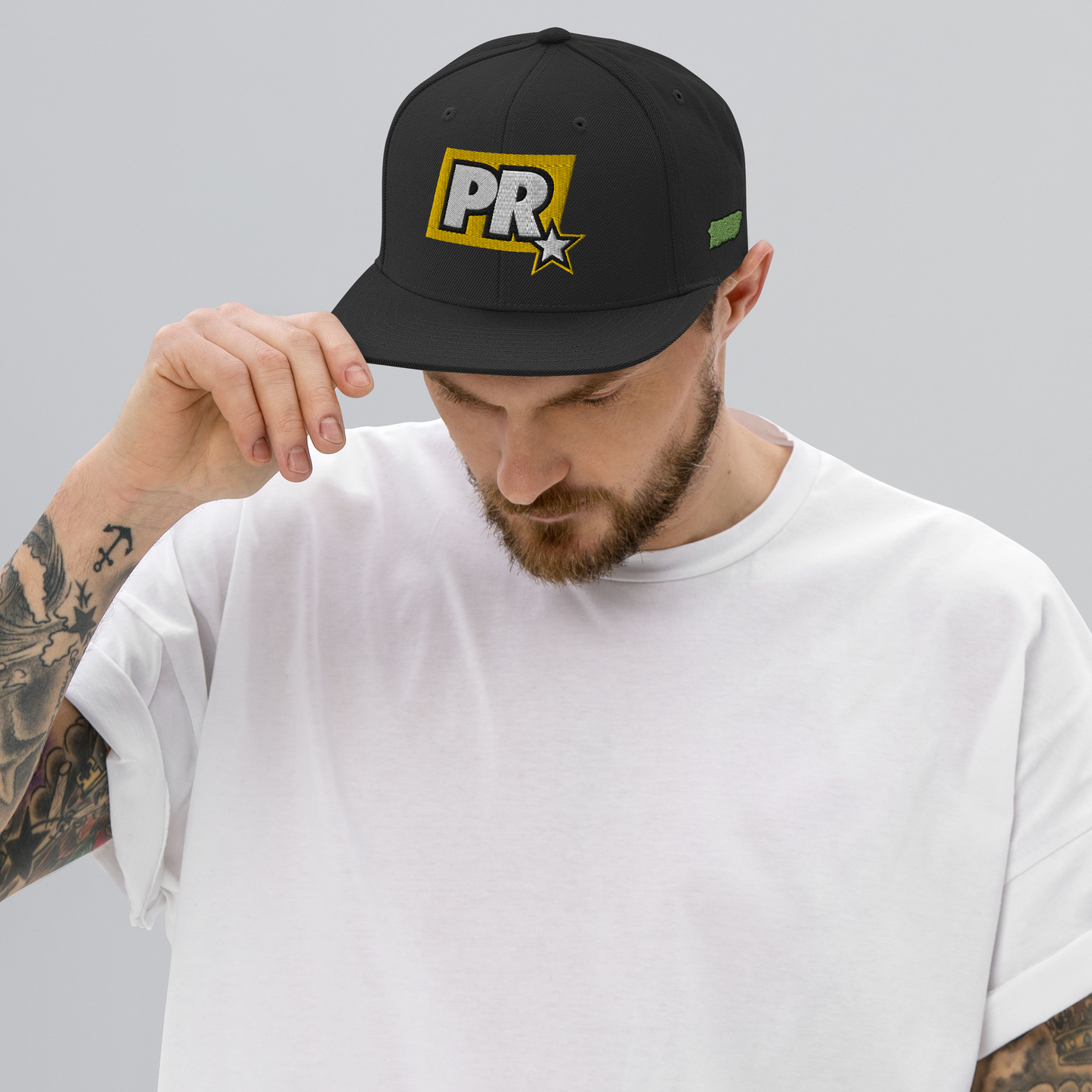 PR STAR YELLOW Snapback Hat