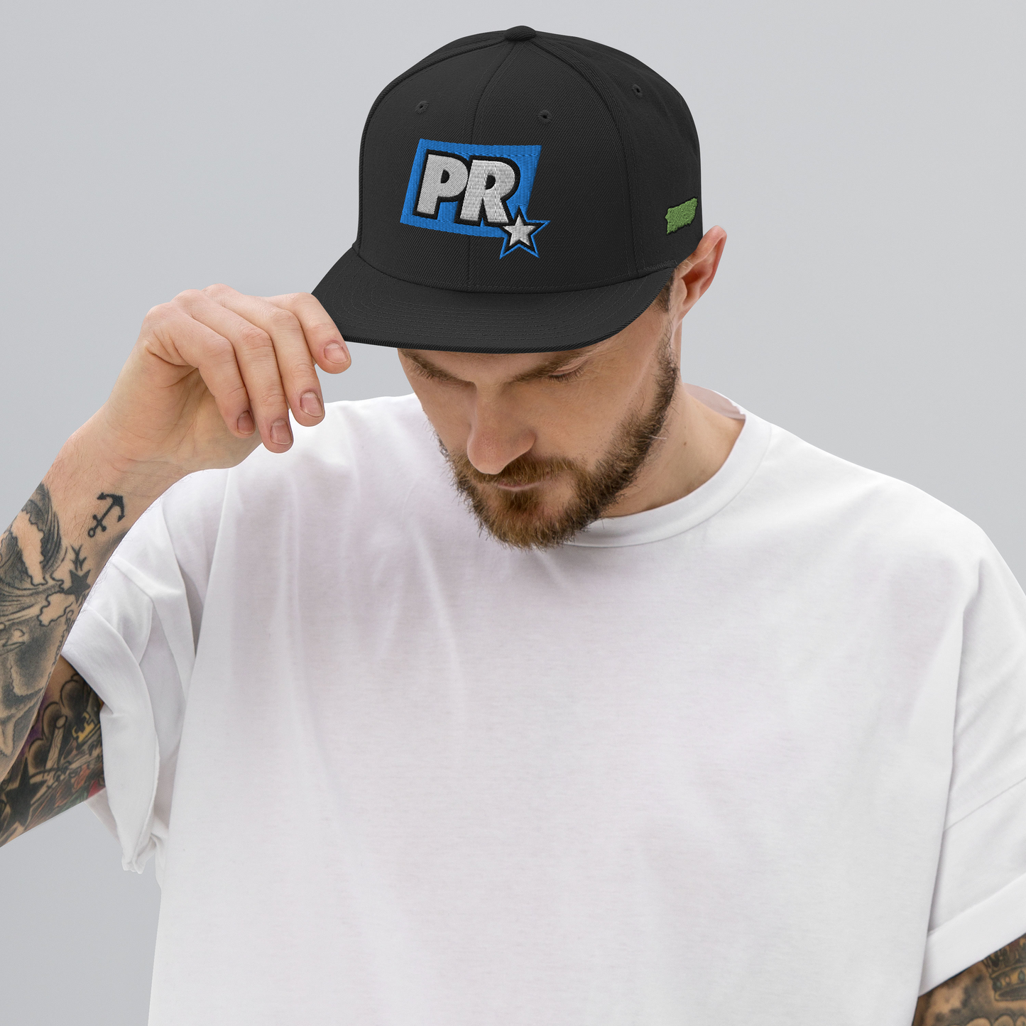 PR STAR BLUE Snapback Hat