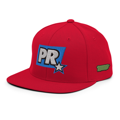 PR STAR ALL RED Snapback Hat