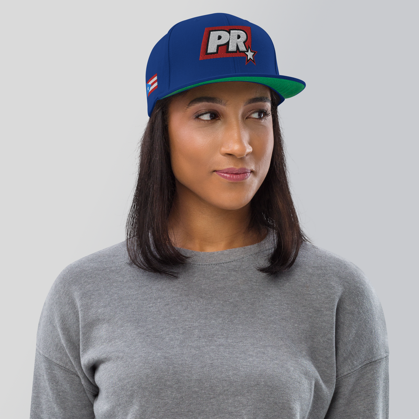 PR STAR ALL BLUE Snapback Hat