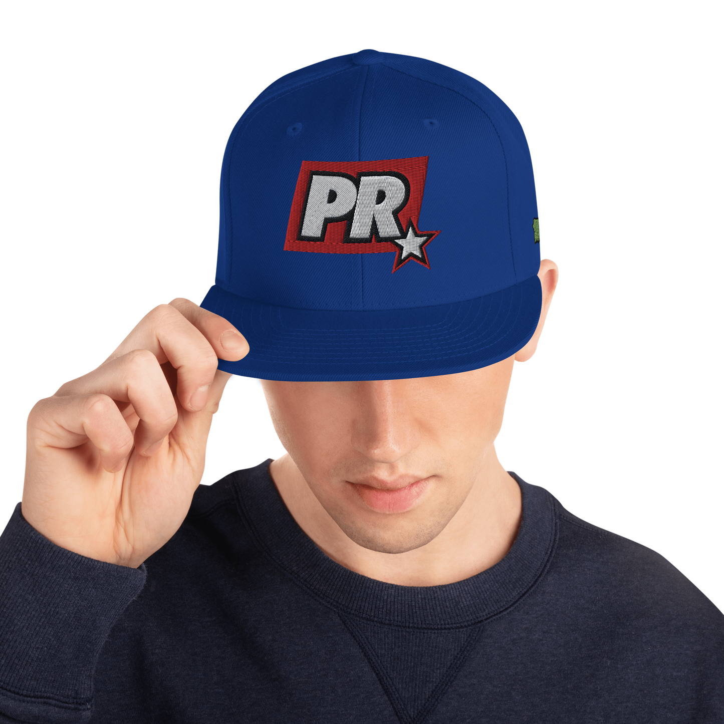 PR STAR ALL BLUE Snapback Hat