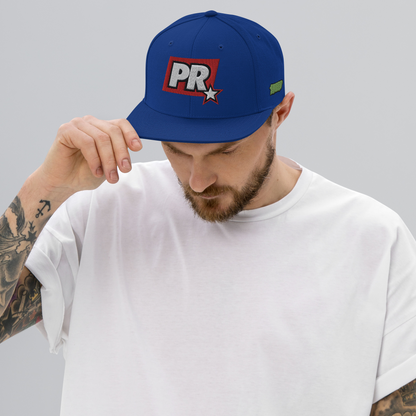 PR STAR ALL BLUE Snapback Hat