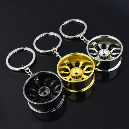 Metal Car Wheels Keychain