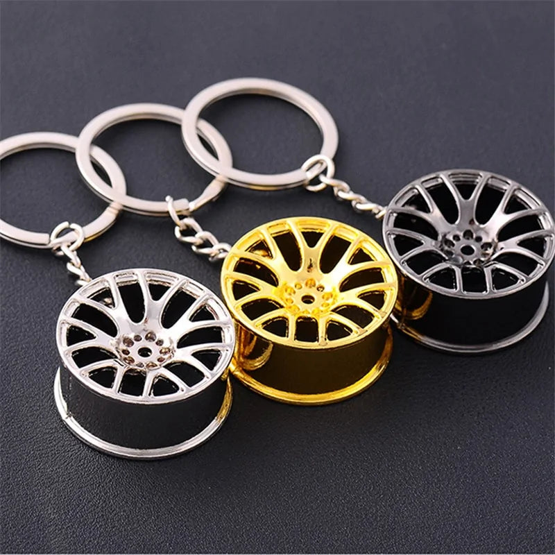 Metal Car Wheels Keychain