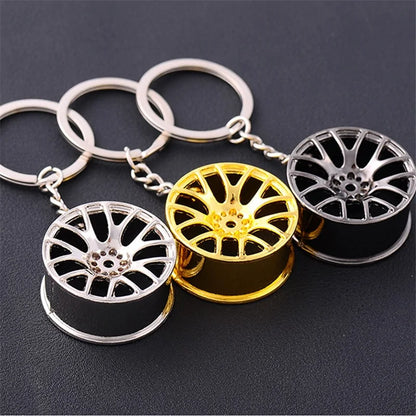 Metal Car Wheels Keychain